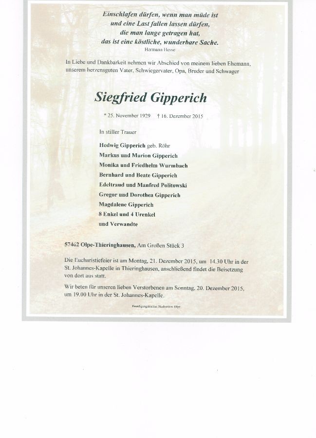 Siegfried Gipperich